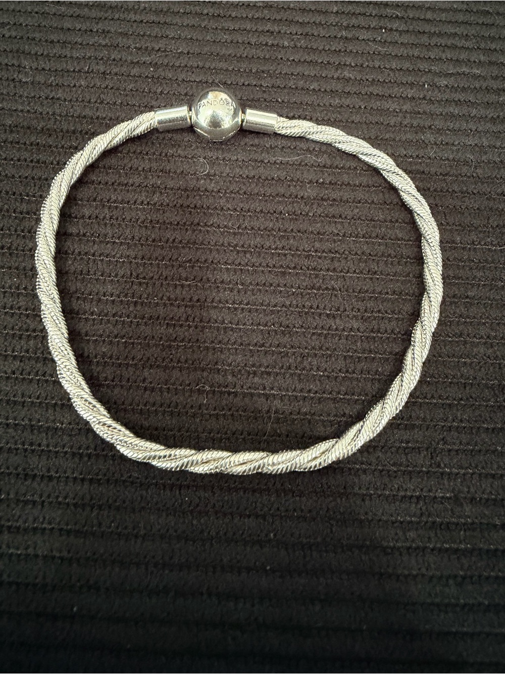 Pandora Twisted Mesh Charm Bracelet - Silver